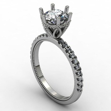 Verlobungsring gemustert Korb Schmuck gem Luxus engagement gold bedruckbar ist genial Diamant-ring Ringe 3d print model - Mito3D
