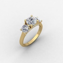 engagement bague rendre bijou gemme mariage bijoux diamant imprimable or engagem mode sterling blanc brillant solitaire beauté anneaux pendentifs 3d print model - Mito3D