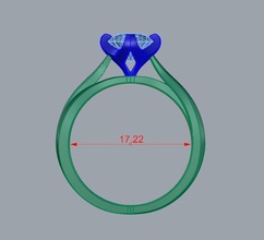 engagement ring stl 3dm file download print- ca12 3d jewelry diamond sterling printable jewellery stone print printing prototyping wedding rings women models pt3d fashion 3d print model - Mito3D