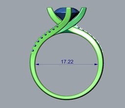 compromiso anillo stl 3dm expediente descargar impresión cc25 joyería joya mujer hermoso modelo imprimible diamante boda anillos 3d modelos pt3d moda 3d print model - Mito3D