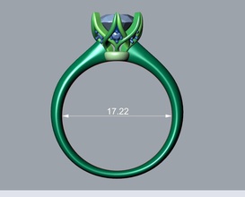 engagement ring stl 3dm file download print - cc38 jewelry designs jewelers studio store online offline webstore web website 3d modeling david star stlfile 3dmfile rings 3d print model - Mito3D