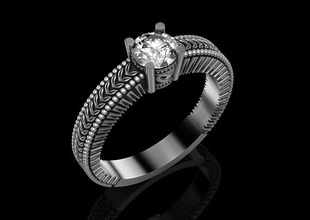 engagement bague calcul bijoux anneaux 3d impression modèles 3d print model - Mito3D