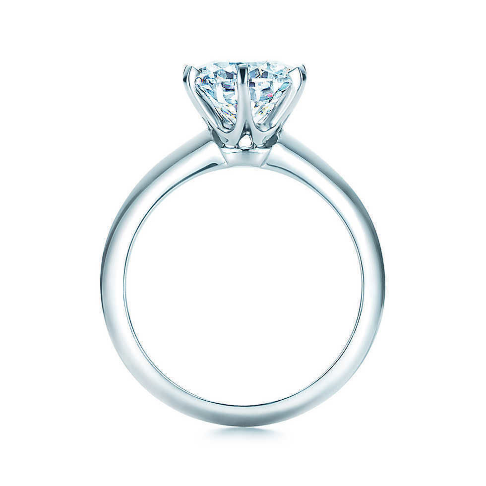 compromiso anillo tiffany diamante joyería joya anillos solitario colgante pendiente oro boda 3D print model - Mito3D