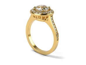 engagement ring uniqued 001 jewelry unique design gold jewel jewellry printable weding printing diamond gem gems rings 3d print model - Mito3D