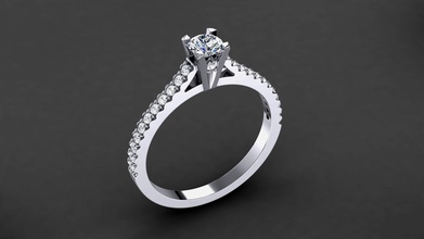 fidanzamento squillare v polo 0013 gemma calcolo oro argento platino obj stl stampa stampabile prototipazione collezione diamante gioiello gioielleria nozze anelli 3d print model - Mito3D