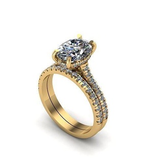 Fidanzamento squillare nozze gruppo musicale anelli gioielleria oro argento stampabile gioiello gemma brillante bianca sterlina platino lusso moda prezioso bellezza diamante 3d print model - Mito3D