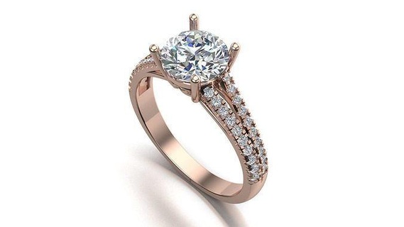 Fidanzamento anelli 3d modello stampabile platino gioielleria oro splendente prezioso lusso diamante squillare argento sterlina moda gioiello abjewels nozze 3d print model - Mito3D