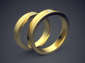 anelli di fidanzamento cad-6967 gioielli brillante cad il design dettaglio diamante gemma oro gioiello disco platino stampabile anello argento matrimonio 3d print model - Mito3D