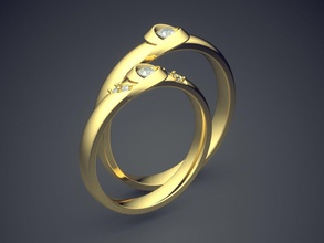 bagues de fiançailles diamant cao-6875 bijoux brillant cad la conception détail le l'engagement gem or joyau platine imprimable l'anneau les anneaux d'argent mariage 3d print model - Mito3D