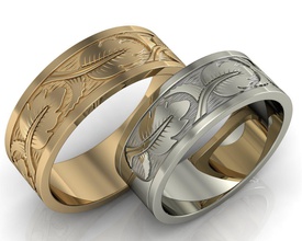 Verlobungsringe Blätter Schmuck gold Silber Hochzeit 3d Modell diamond natürlich Steine exklusiv Ringe 3d print model - Mito3D