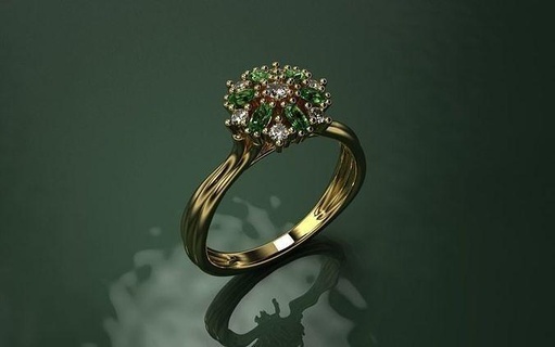noivado chuveiro anel joalheria 3d an 520 jóia jóias diamante moda ouro engagem cafajeste imprimível beleza solitário brilhante diamantado argolas 3d print model - Mito3D