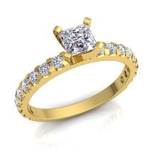 Fidanzamento solitario squillare gioiello nozze gioielleria stampabile diamante argento oro engagement moda sterlina brillante bianca zaffiro 3d print model - Mito3D