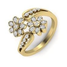Engagement Solitär Ring Ringe Juwel Schmuck Bypass Ding Diamant Hochzeit druckbar Gold Mode engagem Schönheit cad 3d print model - Mito3D