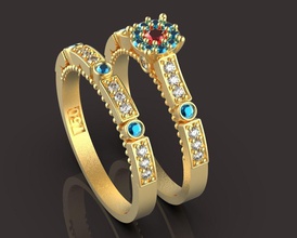 o envolvimento anel solitário volta do jóias platina gem brilhando ouro design luxo jaber da forma de sterling diamante solitaire prata printable brilhantes dedo noivado moda beleza anéis 3d print model - Mito3D