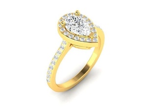 compromiso solitario anillo diseño Boda joyería imprimible joya diamante oro novia novio anillos banda Pareja platino bandas princesa contorno 3d print model - Mito3D