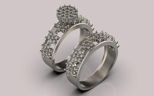 Engagement Solitär Ring Gold Silber Schmuck druckbar Juwel Hochzeit Diamant brillant engagem Mode 3dmodel Ringe 3d print model - Mito3D