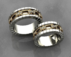 engagement wedding ring jewelry diamond jewellery gold gemstone rings 3d print model - Mito3D