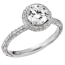 engagement mariage bague platine bijoux précieux luxe brillant or imprimable diamant mode beauté gemme carat vêtements anneaux 3d print model - Mito3D