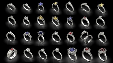 fidanzamento nozze squillare 2001 2028 orecchini gioielleria diamante bianca brillante gemma moda argento gioiello sterlina oro zaffiro nero abbigliamento orecchino braccialetto anelli 3d print model - Mito3D