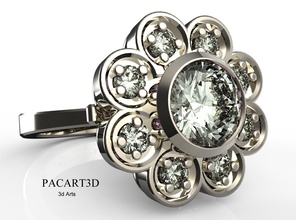 el compromiso anillo de bodas 3d stl digital, diseño joyas la joyería oro moda imprimible engagem los anillos 3d print model - Mito3D