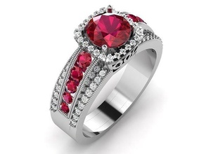 engagement mariage bague 3dm rendre bijoux or diamant femme femmes conception anneaux argent imprimable sterling mode platine Collier 3d print model - Mito3D