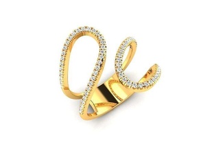 Fidanzamento nozze squillare 3dm stl obj fbx render dettagli 3dprinted design moda oro d'oro gioiello gioielleria Stampa stampabile stampa prototipazione anelli favi ape 3d print model - Mito3D