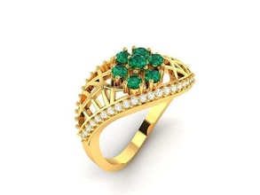 engagement mariage bague 3dm stl obj fbx rendre détails bijoux platine gemme précieux luxe brillant or imprimable argent diamant sterling anneaux 3d print model - Mito3D
