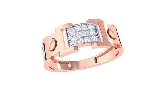 Fidanzamento nozze squillare 3dm stl obj fbx esegue rendering dettagli gioielleria platino solitario anelli oro moda donne diamante anniversario San Valentino promettere 3d print model - Mito3D
