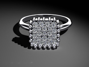 engagement white gold Mode-ring Schmuck 3d diamond ring Edelstein Ringe 3d print model - Mito3D