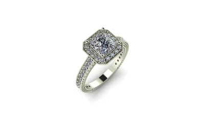 fidanzamento donne 4 anelli squillare engagement gioielleria oro diamante argento bianca nozze stampabile cad calcolo platino pietra preziosa rinoceronte 3d print model - Mito3D