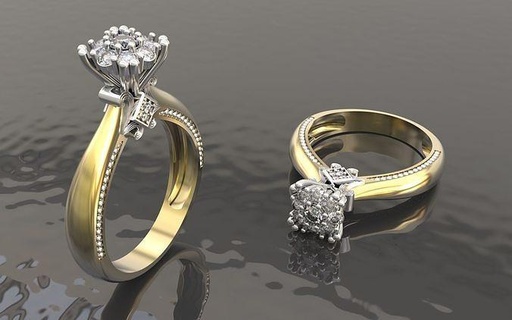 Fidanzamento squillare ornamenti diamanti diamante gioielleria gemma oro moda arte passatempo pietra preziosa brillante sposato Gesù ornamento nozze anelli 3d print model - Mito3D