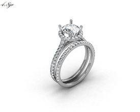engagment ring Diamanten Schmuck gold gem Silber Karat genial Diamant-ring engagement Luxus - Zubehör Ringe 3d print model - Mito3D