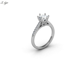 engagment ring diamonds jewelry platinum gem wedding gold silver brilliant diamond white carat engagement rings 3d print model - Mito3D