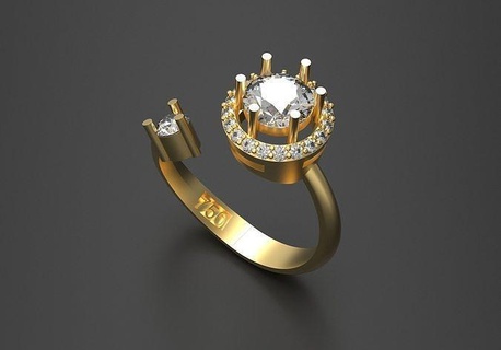 nişan düğün yüzük altın takı elmas mücevher gümüş yazdırılabilir sterlin angagem beyaz moda güzellik kolye platin cad parlak yüzükler 3d print model - Mito3D