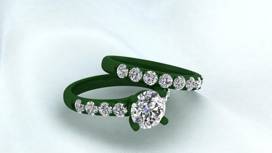 engate bague en diamant bijoux rosegold rose le joyau les anneaux 3d print model - Mito3D