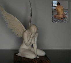 engel skulptur fluegel nackt eroik body art sculptures 3d print model - Mito3D