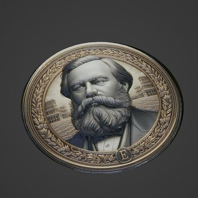 ingilizce madalyon kolye madalya tarihi bilim insanı filozof einstein voltaire newton takı broşlar 3d print model - Mito3D