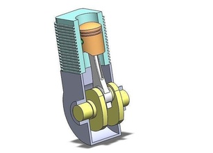 moteur piston technologie industrie machinerie diesel équipement acier outil visier saisir ajustable science ingénierie 3d print model - Mito3D