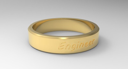 ingeniero anillo oro brillante boda joyería joya elegante imprimible plata libra esterlina lujo moda dedo anillos 3d print model - Mito3D