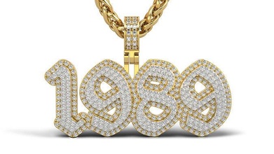 Inglês 1989 pedra sólido beleza ouro joalheria prata imprimível platina pingentes presente feliz moda branco gema 89 Brillian colar diamantado brilhante 3d print model - Mito3D