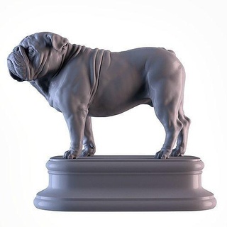 english bulldog dog englishbulldog pet animals animal miniatures statue sculpture cute print toy art sculptures canine realistic 3d print model - Mito3D