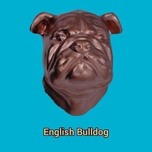 english bulldog - handle dog bull terrier bullterrier doghome handles doorknobs knob animal nature mammal canine puppy house accessories 3d print model - Mito3D