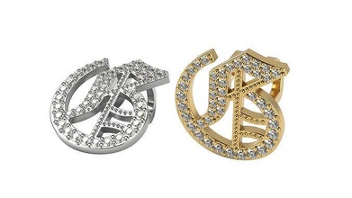 Anglais calcul solide beauté or bijoux argent imprimable platine pendentifs cadeau heureux mode blanc gemme brillant diamant pendentif Collier 3d print model - Mito3D