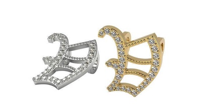 alt englisch stein solide schönheit gold schmuck silber druckbar platin anhänger geschenk glücklich mode weiß juwel brillant halskette diamant 3d print model - Mito3D