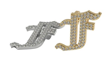 Anglais calcul solide beauté or bijoux argent imprimable platine pendentifs cadeau heureux mode blanc gemme brillant pendentif Collier diamant 3d print model - Mito3D