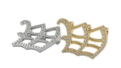 Anglais calcul solide beauté or bijoux argent imprimable platine pendentifs cadeau heureux mode blanc gemme brillant Collier diamant 3d print model - Mito3D