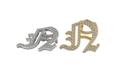 Anglais calcul solide beauté or bijoux argent imprimable platine pendentifs cadeau heureux mode blanc gemme brillant pendentif Collier diamant 3d print model - Mito3D