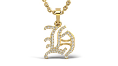 alt englisch stein solide v2 schönheit gold schmuck silber druckbar platin anhänger geschenk glücklich mode weiß juwel halsketten 3d print model - Mito3D
