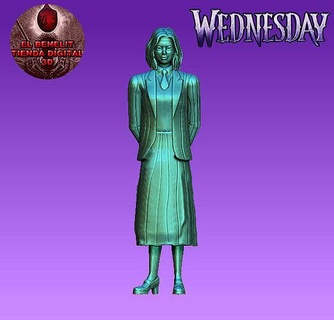 enid sinclair wednesday figure character girl miniatures 3dmodel zbrush 3dmodeling fantasy art sculptures 3d print model - Mito3D
