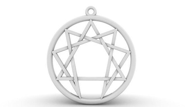 enneagram pendant eneagrama symbol sign gurdjieff esoteric process essence personality 4thway psychology octave science medical geometry psy mystic jewelry pendants 3d print model - Mito3D